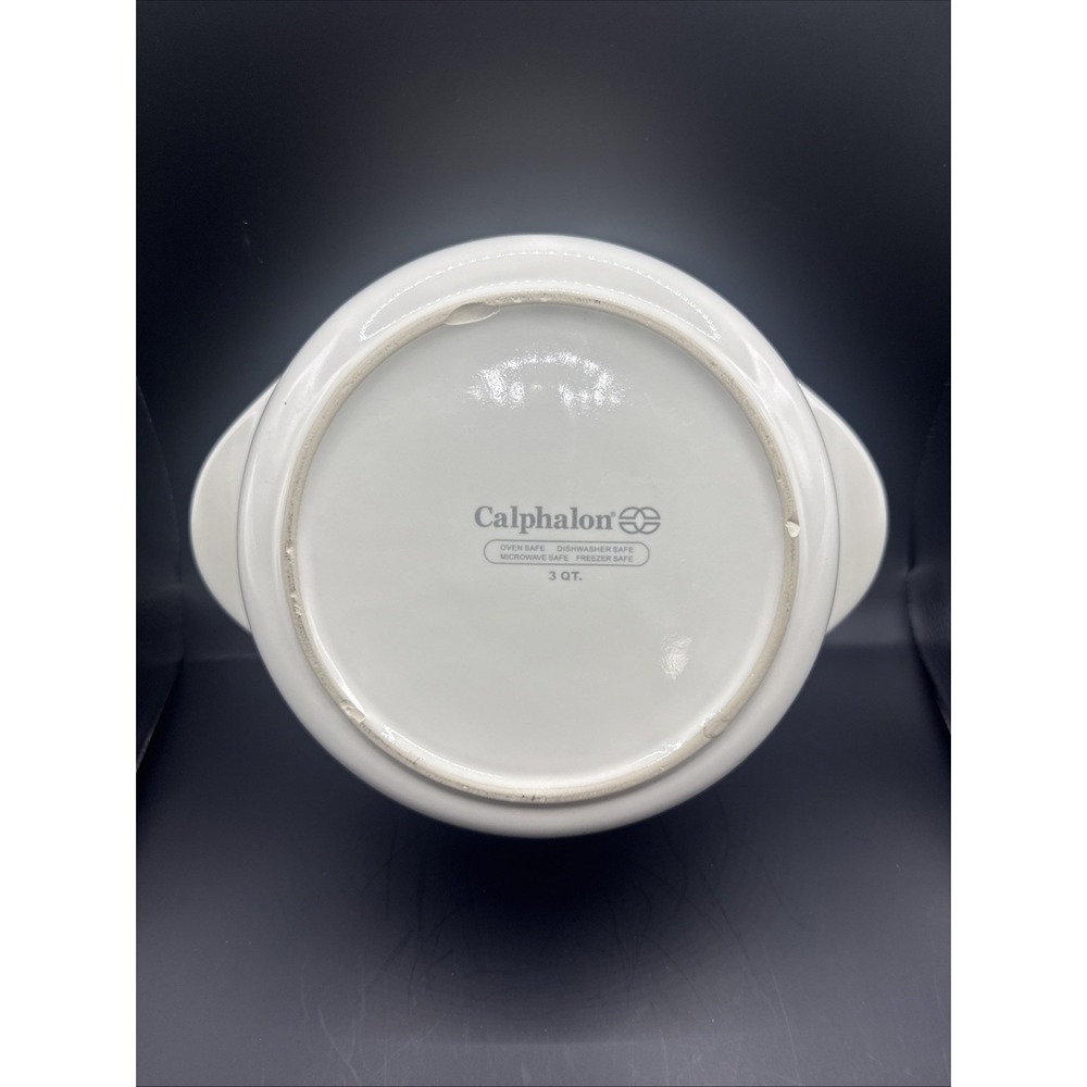 Calphalon 3 Quart 9" Baking Dish Bowl Ceramic Oven Dishwasher Microwave Freezer